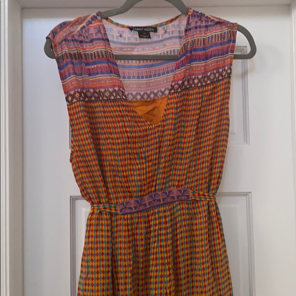 Tanvi Kedia Anthropologie Colorful Maxi Dress 12